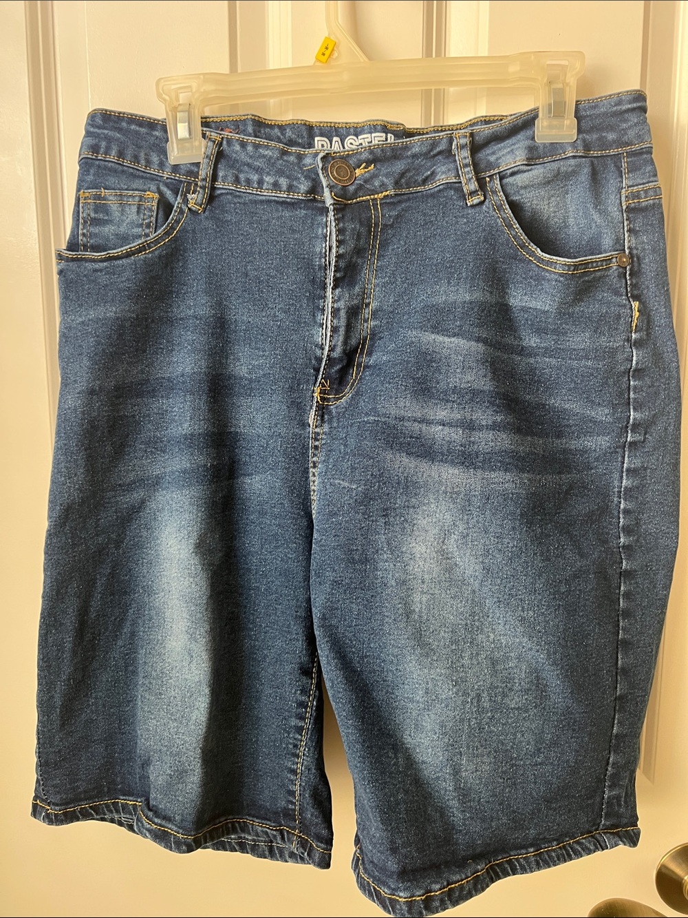 Pastels Women's Blue Denim Bermuda Shorts